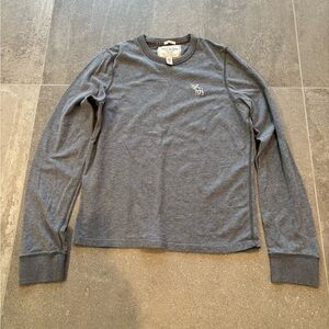 Abercrombie & Fitch Charcoal Vintage Long Sleeve Top
